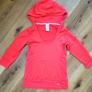 Womens northface pullover hoodie size small salmon color nwot